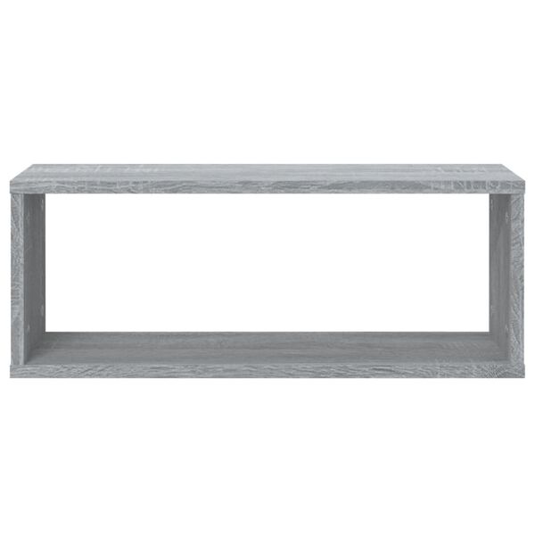 vidaXL Wall Cube Shelf Set of 2 Grey Sonoma Engineered wood