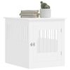 vidaXL Dog Crate Furniture White Engineered wood Medium Locks