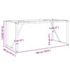 vidaXL Dining Table Legs O-Frame 70.9"x31.5"x28.7" Steel