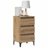 vidaXL Bed Cabinet Artisan Oak Engineered wood, Metal Medium Bed Cabinet