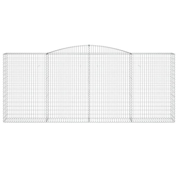 vidaXL Gabion Basket Set of 10 Silver Galvanized Iron Extra Large