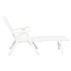 vidaXL Sunlounger White Plastic Standard Foldable Folding Sun Lounger