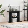 vidaXL Aquarium Stand Black Oak Engineered wood Medium Aquarium Stand