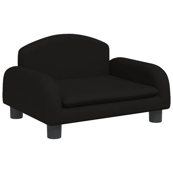 vidaXL Kids Sofa Black Fabric (100% polyester), Pine wood, Foam Mini