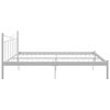 vidaXL Bed Frame White Powder-coated metal Full Durable Rectangular