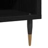 vidaXL Record Cabinet with Shelf Black Oak 33.46 x 14.96 x 18.90 in