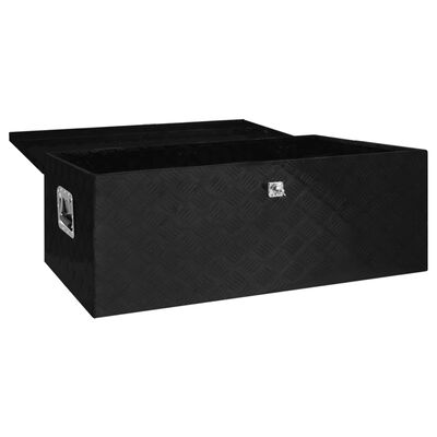 vidaXL Storage Box Black 39.4"x21.7"x14.6" Aluminum