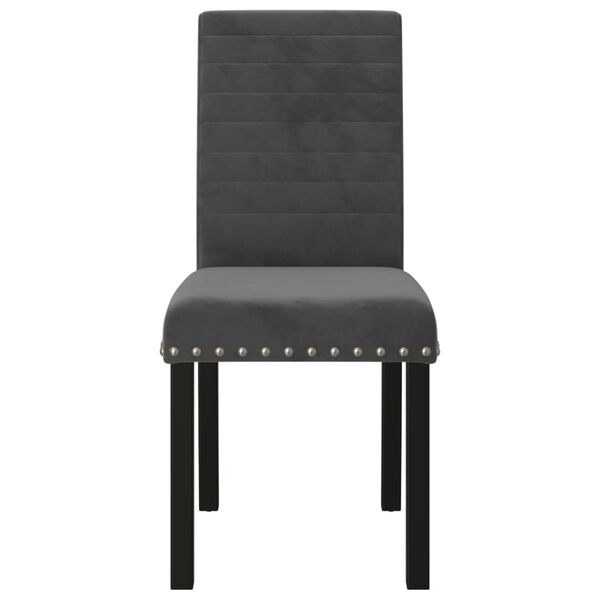 vidaXL Dining Chairs 6 pcs Dark Gray Velvet