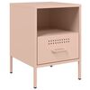 vidaXL Bedside Cabinet Set of 2 Pink Cold-rolled steel Compact