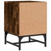 vidaXL Bedside Cabinet Smoked Oak Engineered wood, glass, steel