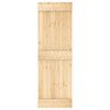 vidaXL Sliding Door with Hardware Set 27.6x82.7" Solid Wood Pine