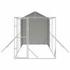 vidaXL Outdoor Dog Kennel Silver Galvanized steel Large Durable