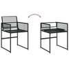 vidaXL Garden Dining Set Black