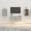 vidaXL Wall Mounted TV Cabinet Set of 2 Concrete Grey Engineered Wood
