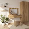 vidaXL Dressing Table Brown 39.37 x 15.75 x 27.56 in Engineered Wood