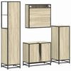 vidaXL Bathroom Furniture Set Sonoma oak Engineered wood, metal