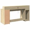 vidaXL Desk with LED Lights Sonoma Oak 63.0x21.7x35.8" Engineered Wood