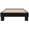 vidaXL Bed Frame Black Engineered wood, metal, plywood Twin Durable
