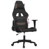 vidaXL Gaming Chair Black and Taupe Fabric