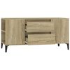 vidaXL TV Cabinet Sonoma Oak Engineered Wood, Metal Medium TV Cabinet