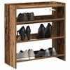 vidaXL Shoe Rack Old wood Engineered wood Slim Shoe Rack Rectangular