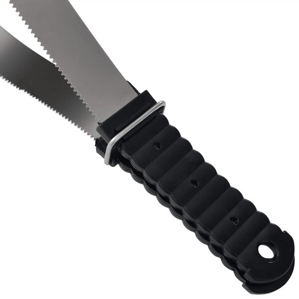 vidaXL Shedding Blade Silver Stainless Steel Medium Foldable