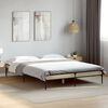 vidaXL Bed Frame Sonoma Oak Engineered Wood and Metal Small Double