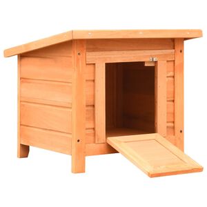 vidaXL Cat House Brown and Green Solid pine/fir wood, powder-coated iron