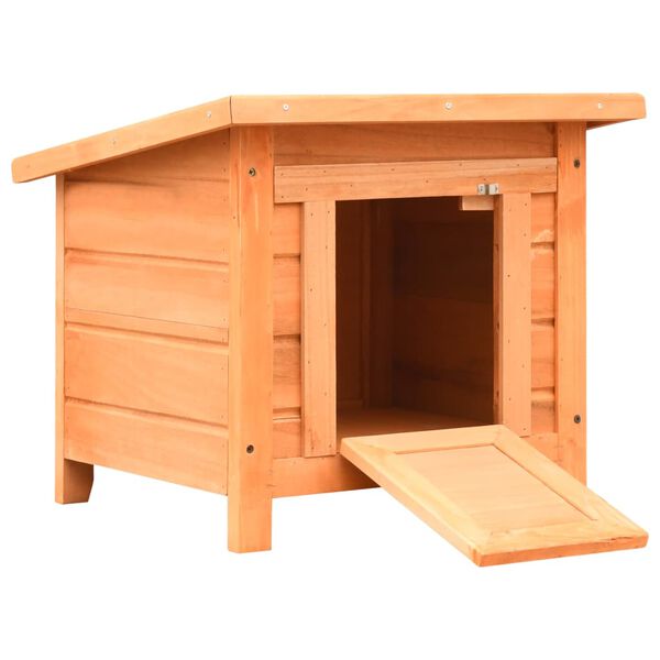 vidaXL Cat House Brown and Green Solid pine/fir wood, powder-coated iron