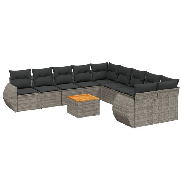 vidaXL Garden Sofa Set Grey