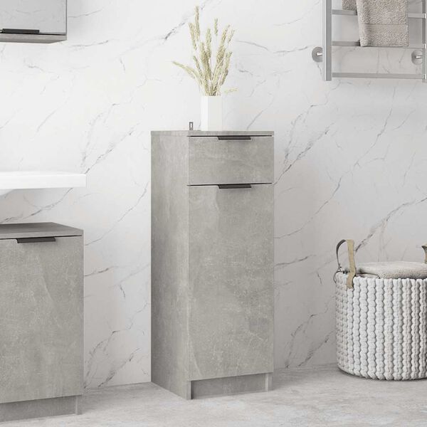 vidaXL Bathroom Cabinet Concrete Grey Engineered Wood Standard