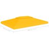 vidaXL 2-Tier Gazebo Top Cover 1 oz/ft² 13.1'x9.8' Yellow