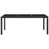 vidaXL Garden Table And Chair Black