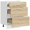 vidaXL Kitchen Base Cabinet Sonoma oak Engineered wood Medium