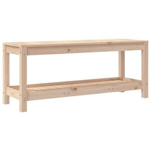 vidaXL Garden Bench Natural Pine Solid Pine Wood 42.5 in Durable