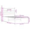vidaXL Bed Frame Brown Oak Steel, Engineered Wood Small Single Bed Frame