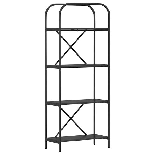 vidaXL Bookshelf Black oak 60 x 30 x 146 cm Engineered wood