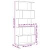 vidaXL Room Divider Bookcase White Engineered wood 27.6x9.4x63.4 in