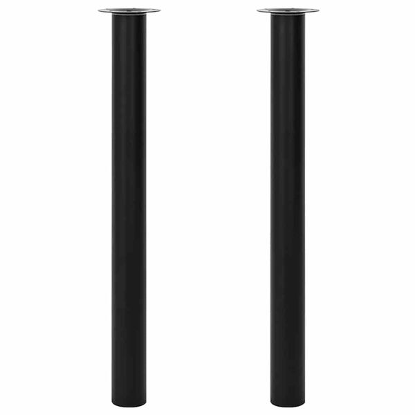 vidaXL Table Leg Set of 2 Black Iron Telescopic tech