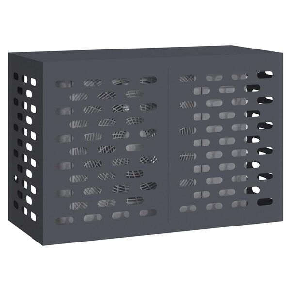 vidaXL Air Conditioner Cover Anthracite 35.43 x 15.75 x 23.62 in Steel