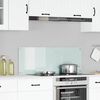 vidaXL Kitchen Backsplash White 43.31 x 15.75 x 0.24 in Tempered Glass