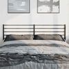 vidaXL Headboard Black Powder-Coated Steel Large Headboard Rectangular