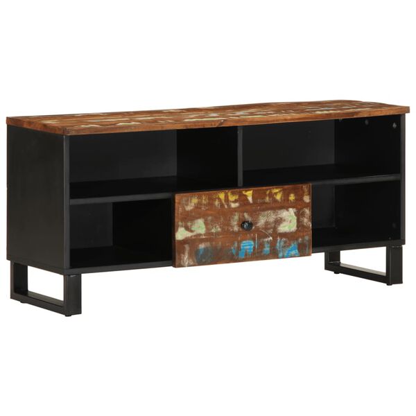 vidaXL TV Cabinet Mixed color finish Solid reclaimed wood Medium