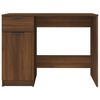 vidaXL Desk Brown Oak Engineered Wood Compact Desk Rectangular