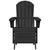 vidaXL Adirondack Chair Black 32.28 x 29.13 x 36.22 in HDPE