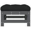 vidaXL Garden Footstool Grey, Black
