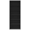 vidaXL Highboard Black Engineered wood Tall Highboard Rectangular