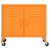 vidaXL Storage Cabinet Orange Steel Medium Height-Adjustable Shelves