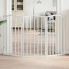 vidaXL Dog Gate Set of 3 White Poplar wood Medium Foldable Dog Gate