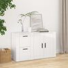 vidaXL Sideboard High gloss white Engineered wood